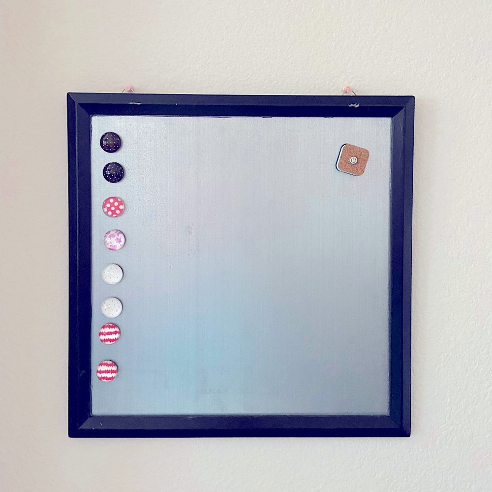 16” x 16” Framed Magnetic Metal Bulletin Board Organizer Command Center